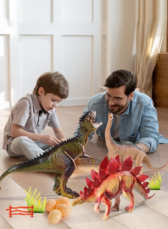 44PCS Dinosaur Toys Figures with Storage Box, Jurassic Dinosaur Toys，Realistic Action Educational Dinosaur Figures for Kids Boys Girls