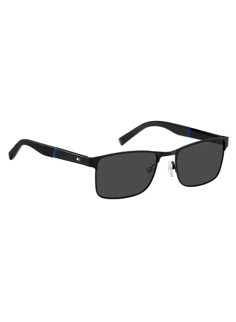 Men's UV Protection Rectangular Sunglasses - Th 2040/S Black Millimeter - Lens Size: 56 Mm