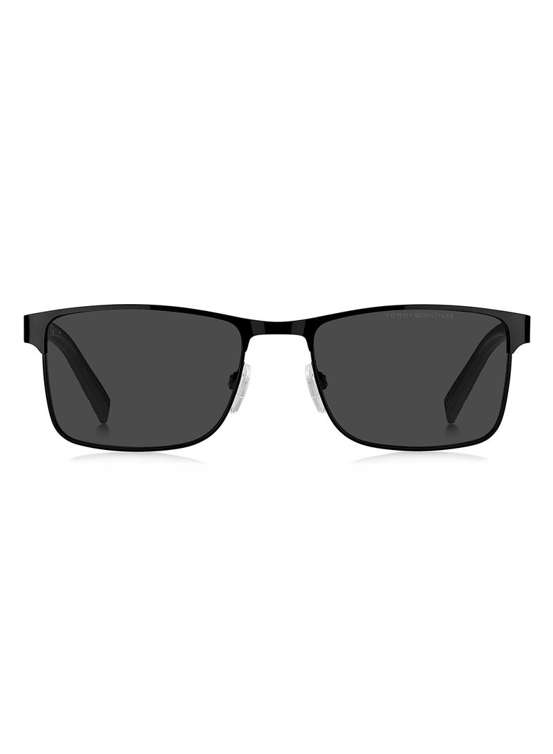Men's UV Protection Rectangular Sunglasses - Th 2040/S Black Millimeter - Lens Size: 56 Mm