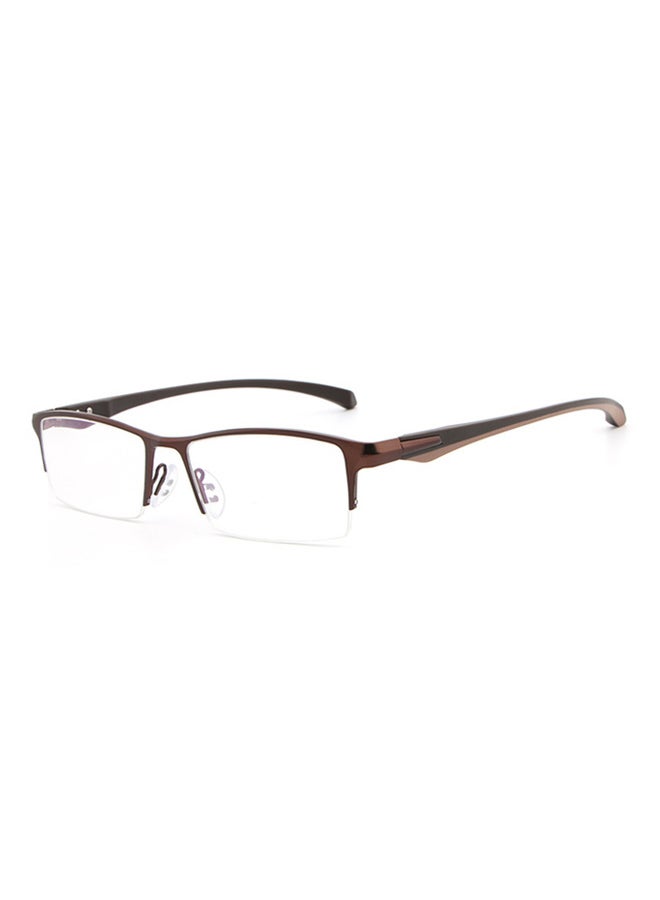 men Semi-Rimless Rectangular Frame Reading Glasses