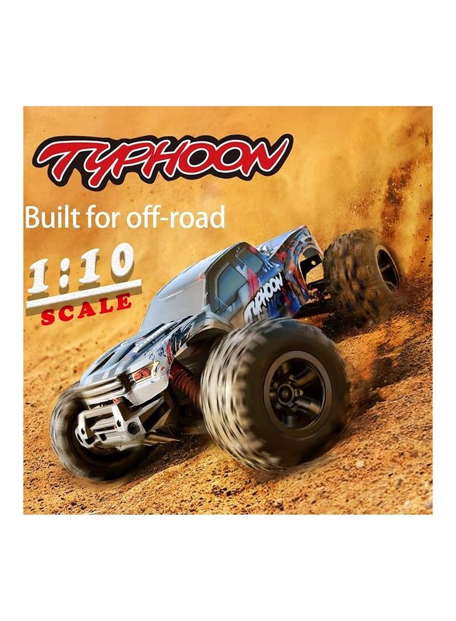 Hobbiway Typhoon 1:10 RC Cars, Hobby Grade 4WD 60+ KM/H Fast Speed Remote Control Truck, All Terrain Off Road Electric Buggy With 2000 mAh Modular Battery For Adults And Boys (Advanced Modding Support