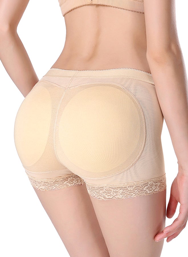 Breathable Stretch Hip-Up Shapewear Beige