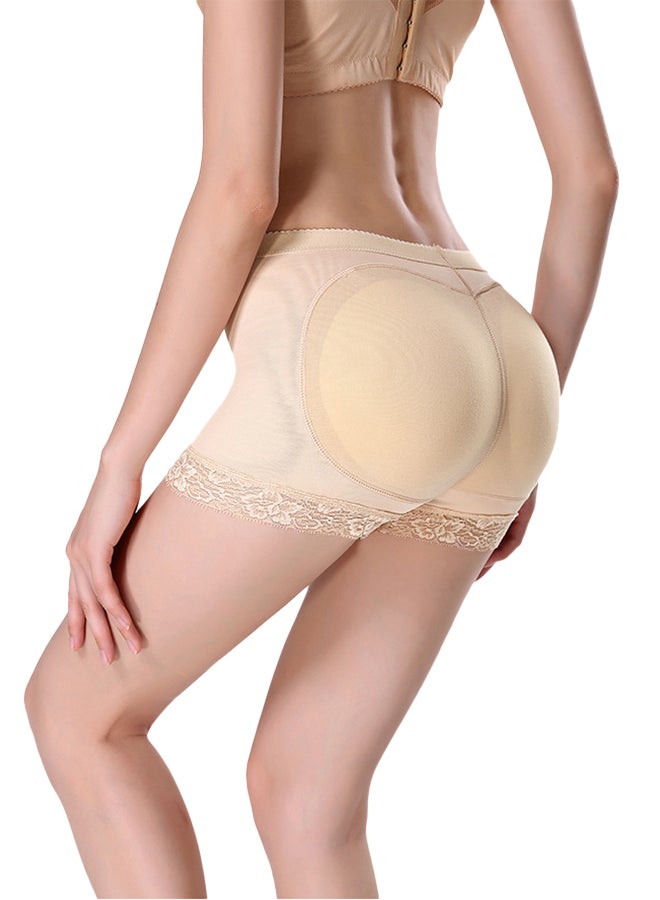 Breathable Stretch Hip-Up Shapewear Beige