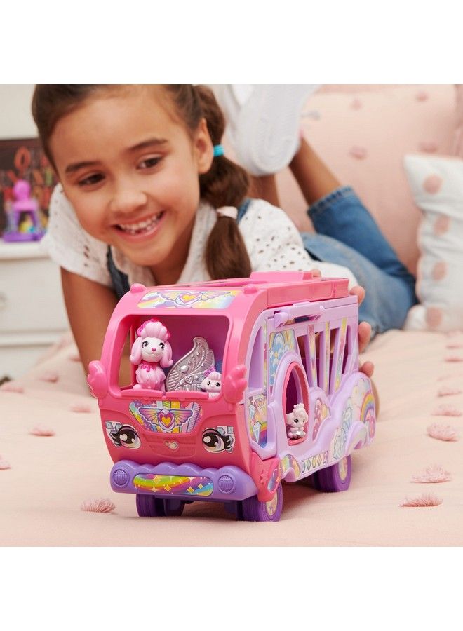 Colleggtibles Transforming Rainbow Cation Camper Toy Car With 6 Exclusive Characters 10 Accessories Kids Toys For Girls Ages 5 And Up