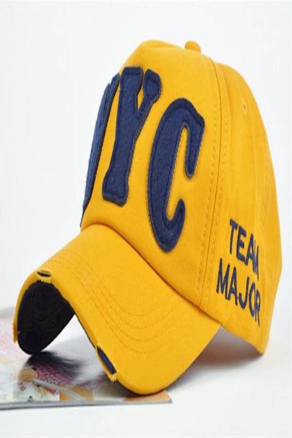 Nylon Baseball Cap Yellow