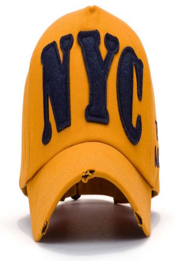 Nylon Baseball Cap Yellow