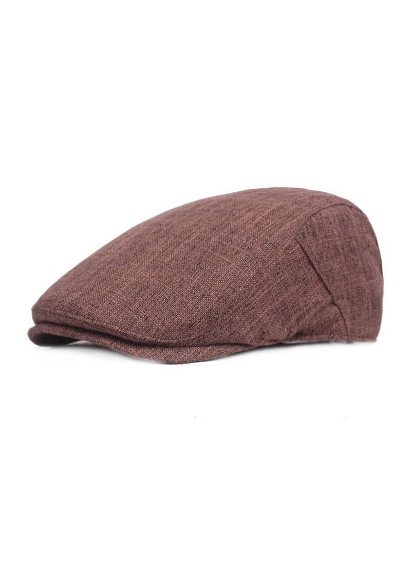 Men's Thin Beret Brown