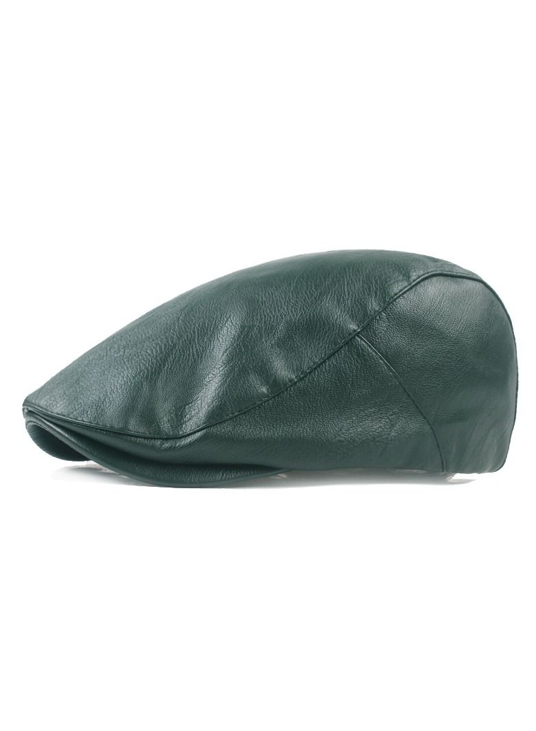 Men's Leather Cap Literary Youth Beret