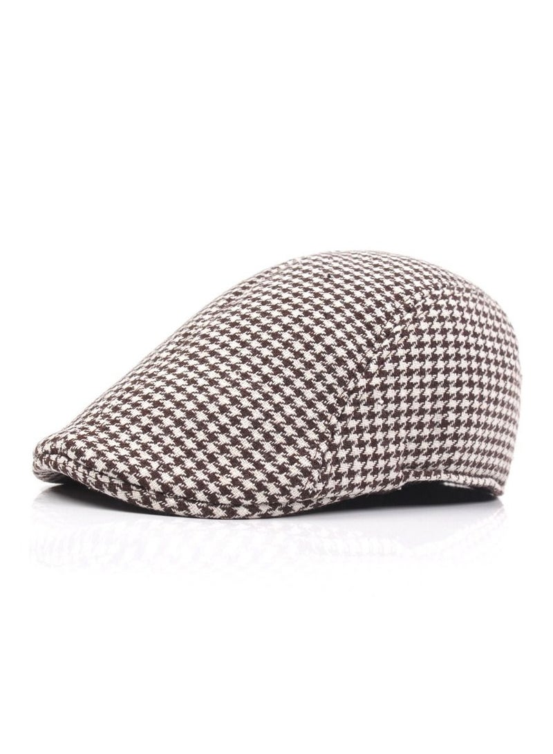 Beret Plaid Khaki