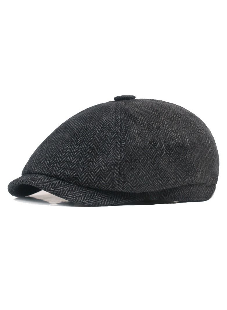 Men's cotton Beret Dark Grey