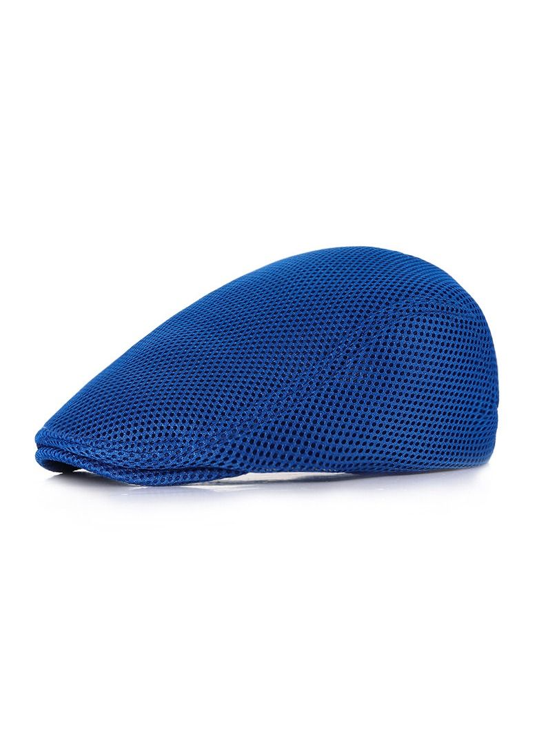 British Style Men's Solid Color Duck Tongue Frward Hat Royal Blue(56-58cm)