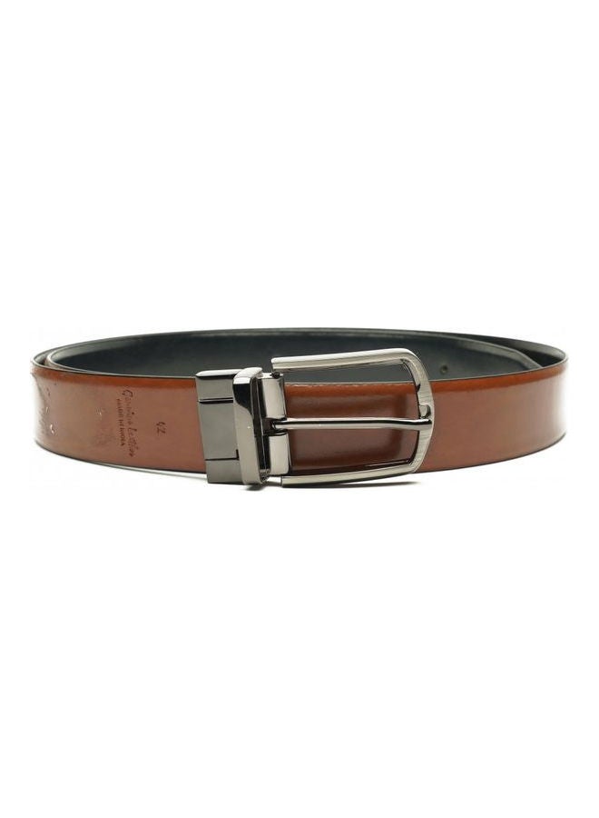 Reversible Genuine Leather Belt For Men Brown/Black