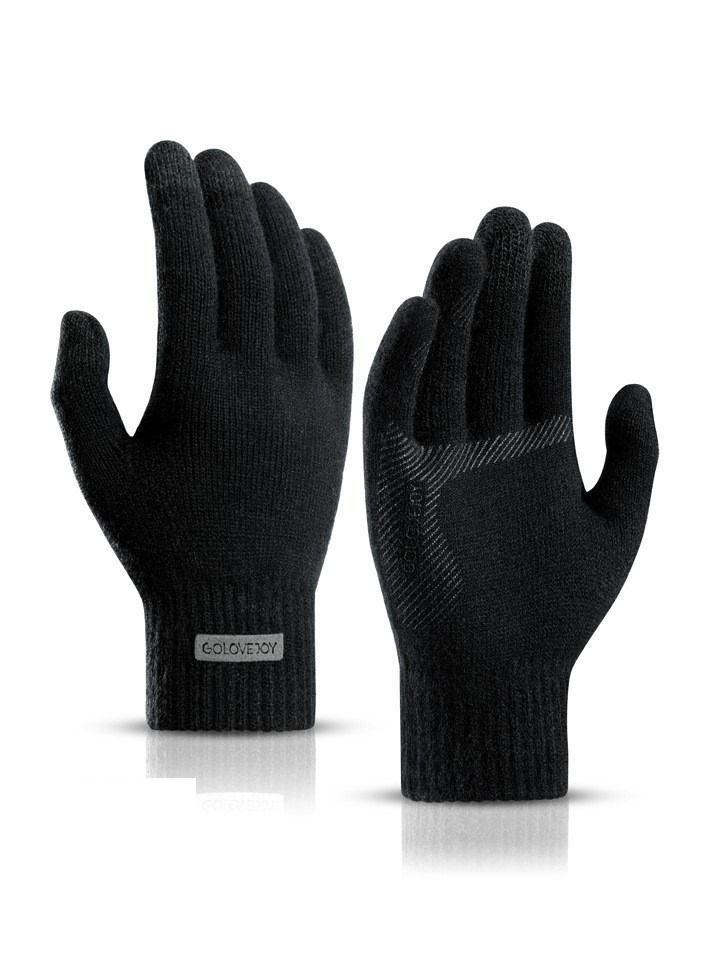 Men's Warm Windproof Plush Anti-skid Casual Business Gloves