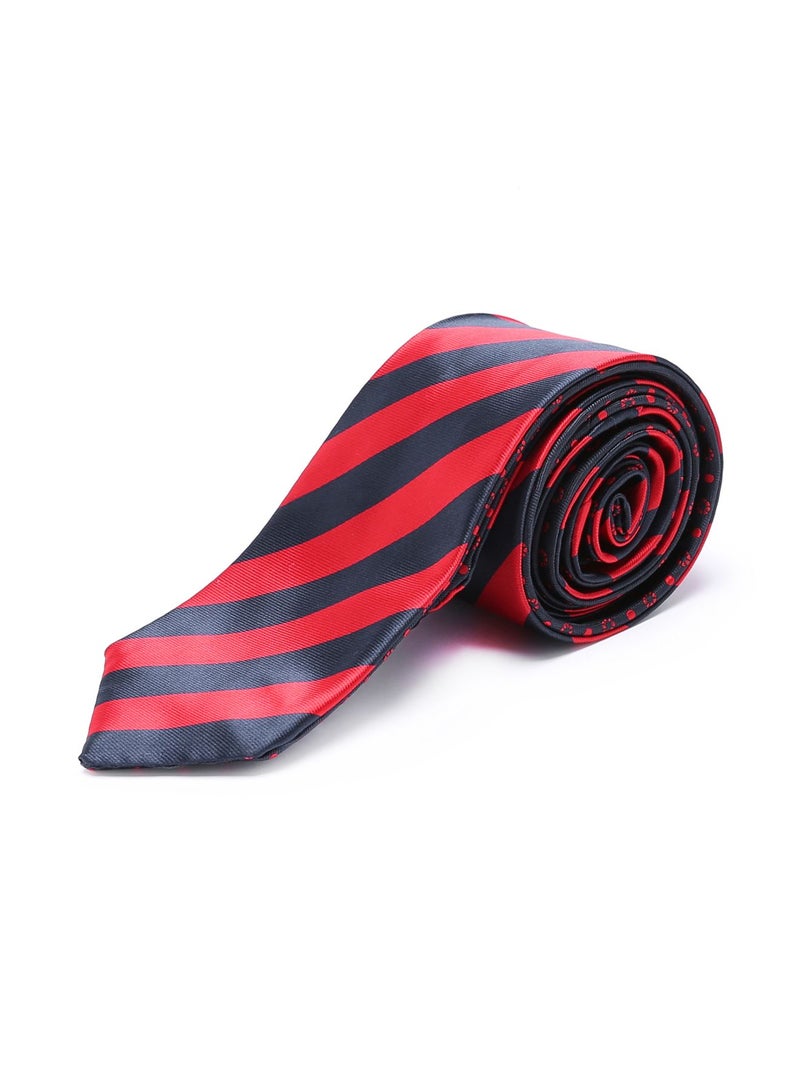 Stripe Pattern Neck Tie Blue/Red