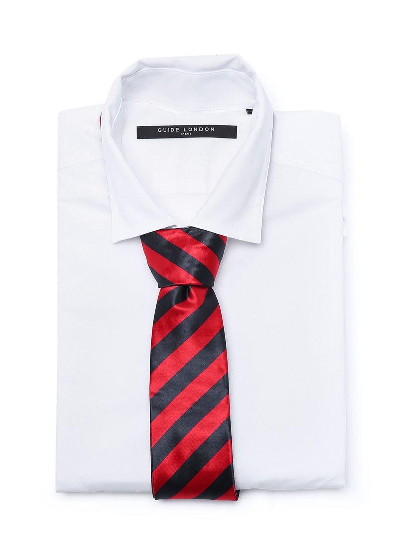 Stripe Pattern Neck Tie Blue/Red