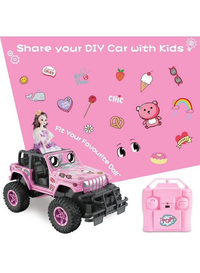 Rc Cars 116 Scale Pink Remote Control Car 80 Min Playtime 2.4Ghz Off Road Rc Trucks Jeep Cars For Toddlers Toys Gift 3+ Year Old Girls