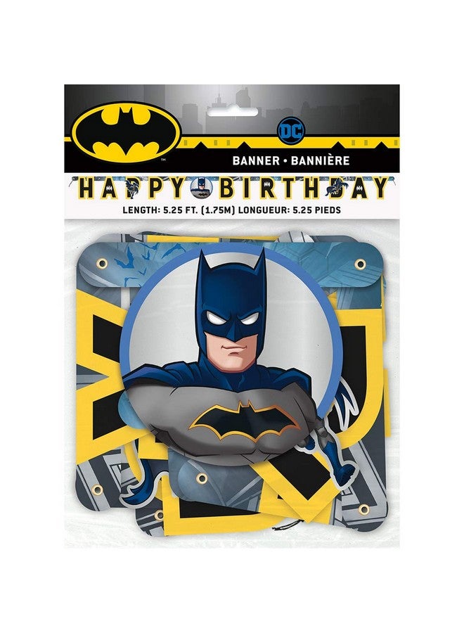 Batman Large Jointed Party Banner (1 Pc) Dynamic & Eye Catching Design Perfect For Superhero Themed Celebrations