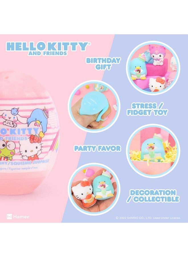 Sanrio Hello Kitty And Friends Cute Water Filled Surprise Capsule Squishy Toy [Series 2] [Birthday Gift Bag Party Favor Gift Basket Filler Stress Relief Toy] 2 Pc. (Mystery Blind Capsule)