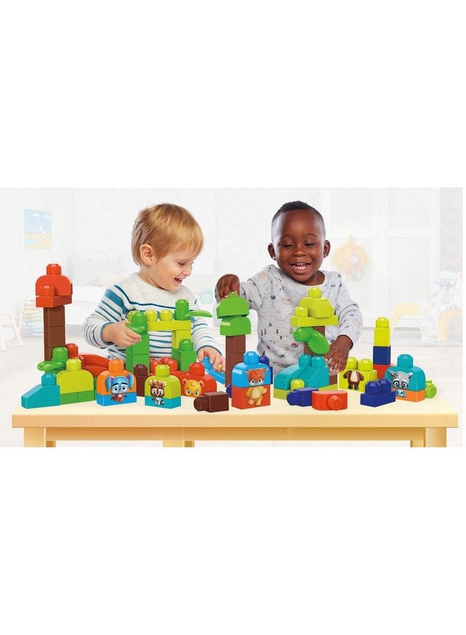 Bloks Woodland Friends Preschool Building Set Plant Based Blocks Multicolor