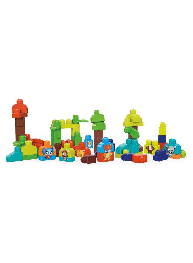 Bloks Woodland Friends Preschool Building Set Plant Based Blocks Multicolor