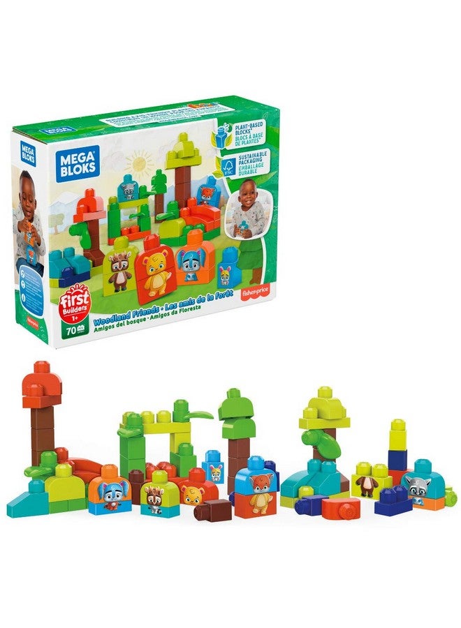 Bloks Woodland Friends Preschool Building Set Plant Based Blocks Multicolor