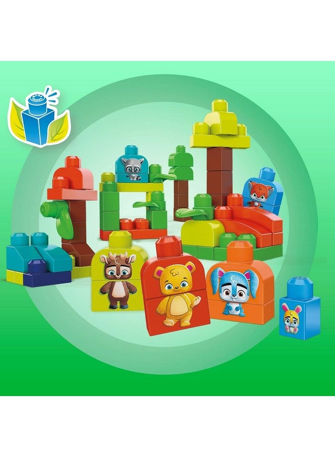 Bloks Woodland Friends Preschool Building Set Plant Based Blocks Multicolor