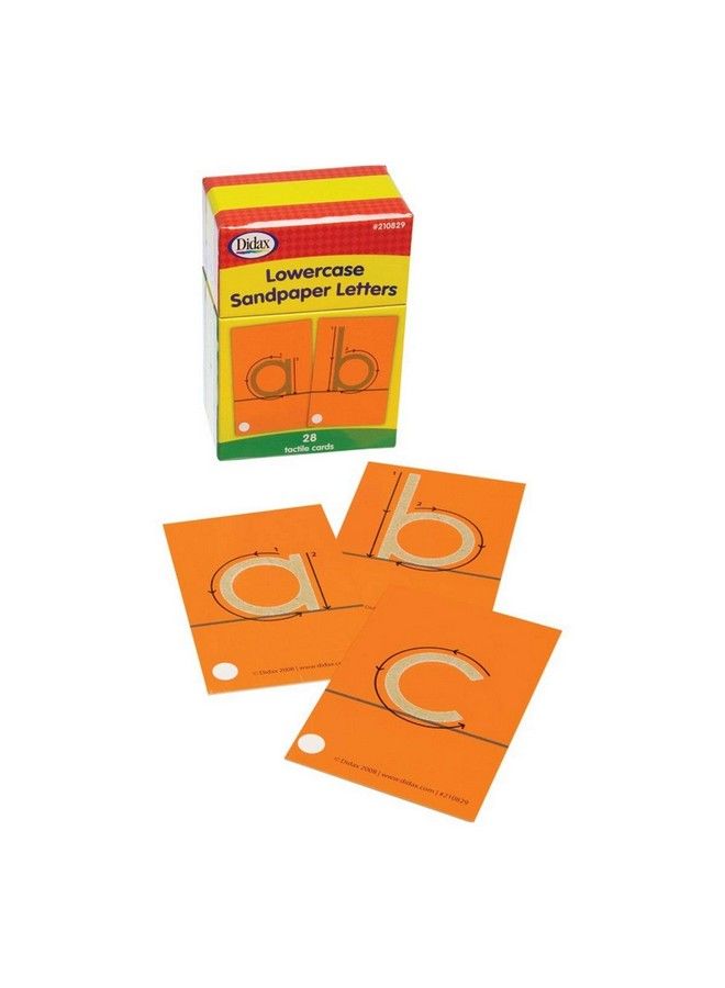Educational Resources Tactile Cards Pack Of 28 Sandpaper Letters Lowercase 4 1/4 X 2 5/8 In Multi Colored