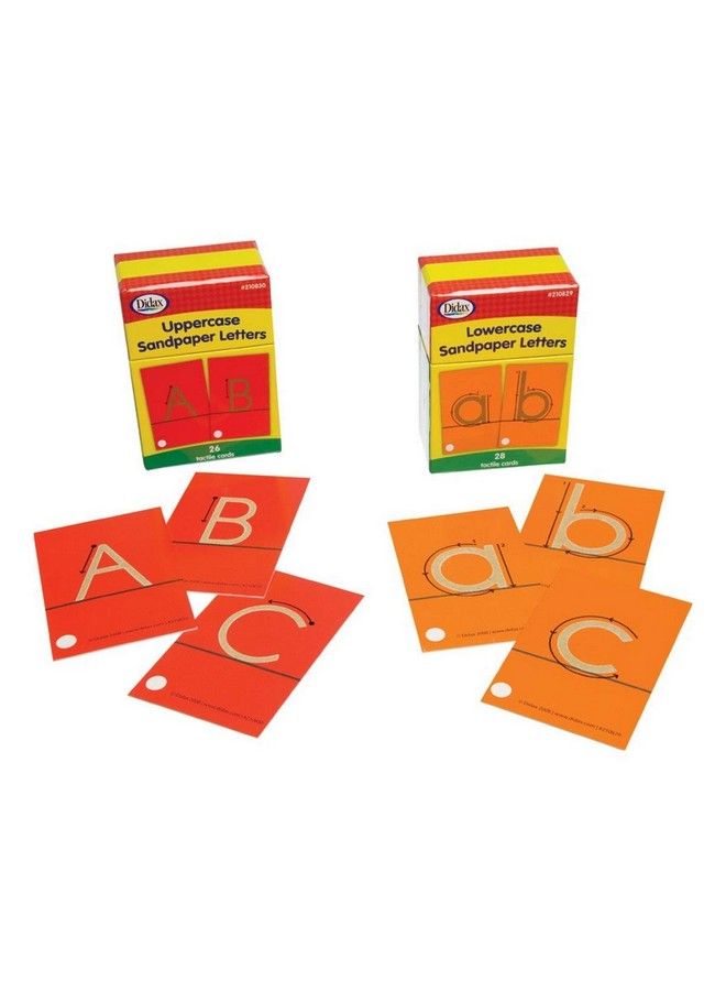 Educational Resources Tactile Cards Pack Of 28 Sandpaper Letters Lowercase 4 1/4 X 2 5/8 In Multi Colored