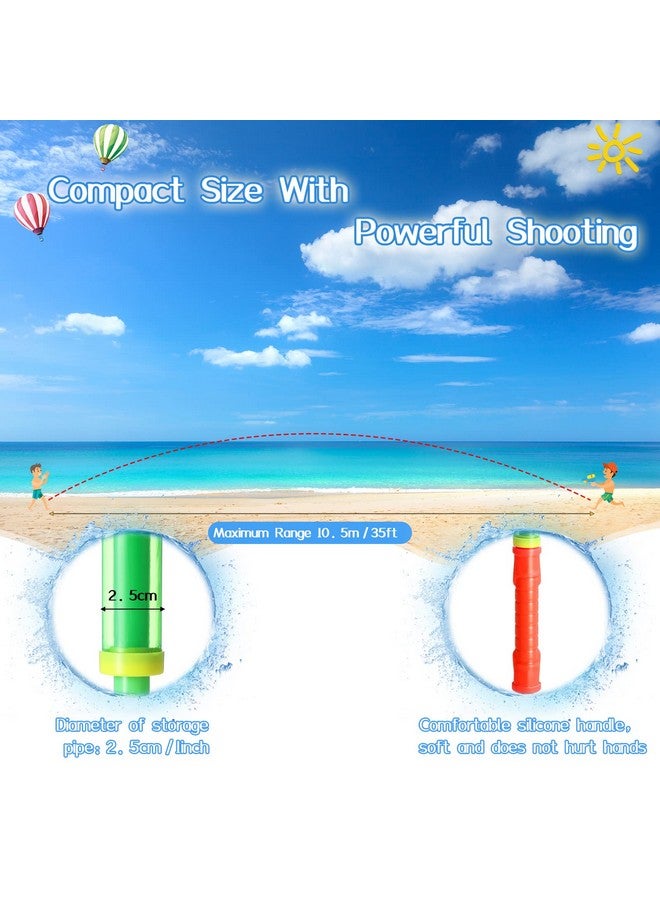 24 Pcs 22.4 Inch Crayon Water Guns Water Tube Squirters Water Suction Gun Water Shooter Beach And Pool Toys Squirt Guns For Summer Poor Party Water Game