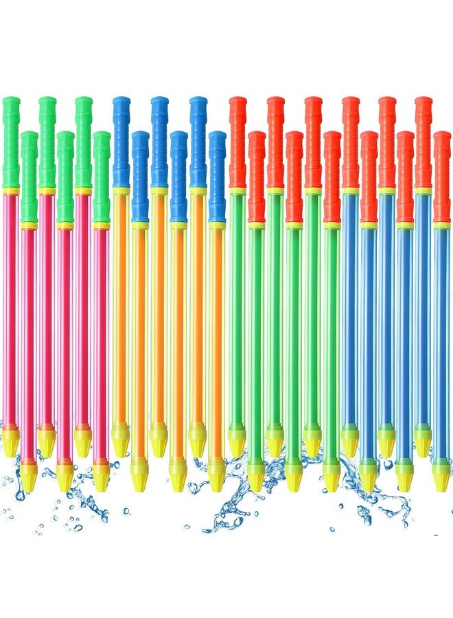 24 Pcs 22.4 Inch Crayon Water Guns Water Tube Squirters Water Suction Gun Water Shooter Beach And Pool Toys Squirt Guns For Summer Poor Party Water Game