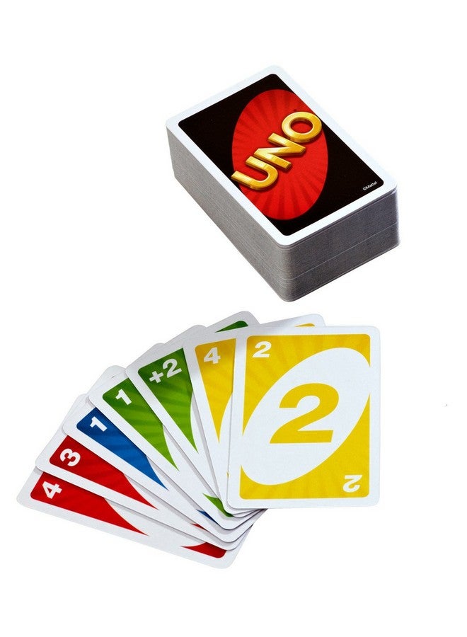 Uno Deluxe Card Game For With 112 Card Deck Scoring Pad And Pencil Kid Teen & Adult Game Night For 2 To 10 Players Makes A Great Gift For 7 Year Olds And Up