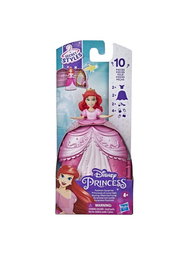 Secret Styles Fashion Surprise Ariel Mini Doll Playset With Extra Clothes And Accessories Toy For Girls 4 And Up