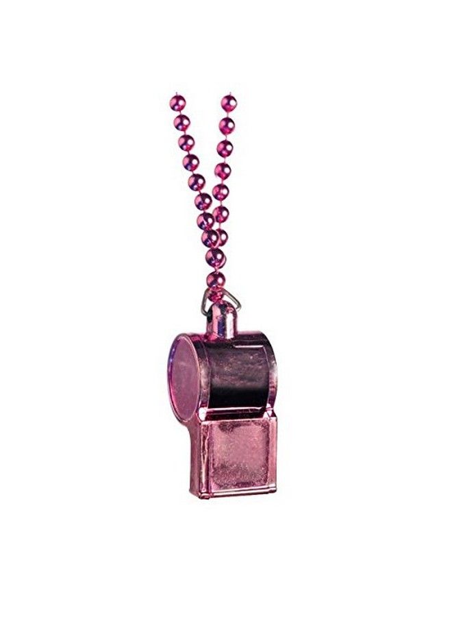 Whistle On Chain Bead Necklace Pink 1 Pc 36