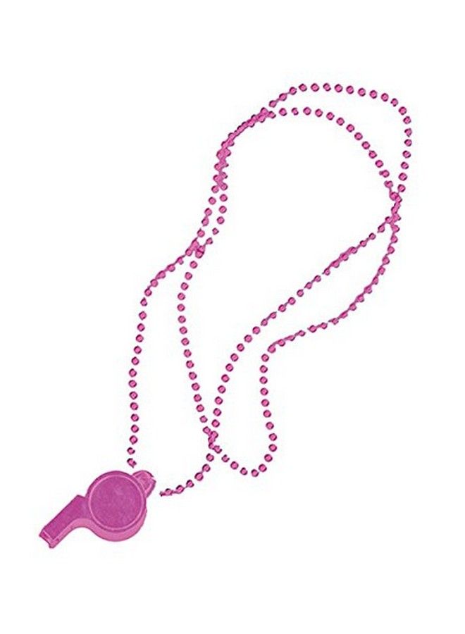 Whistle On Chain Bead Necklace Pink 1 Pc 36