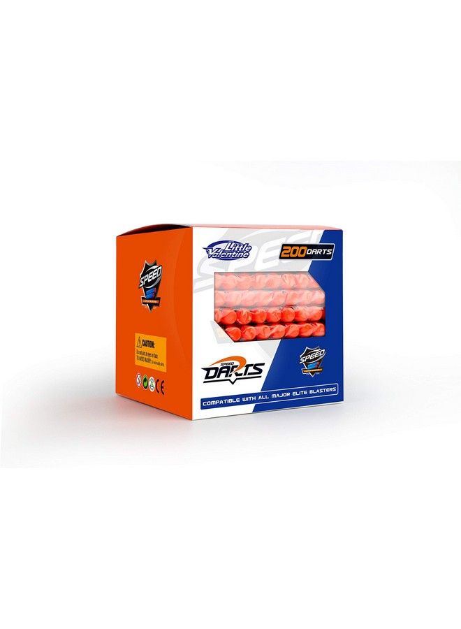 200 Dart Bullets Refill Pack For Nerf N Strike Elite 2.0 Series Compatible With All Elite Blasters Blue