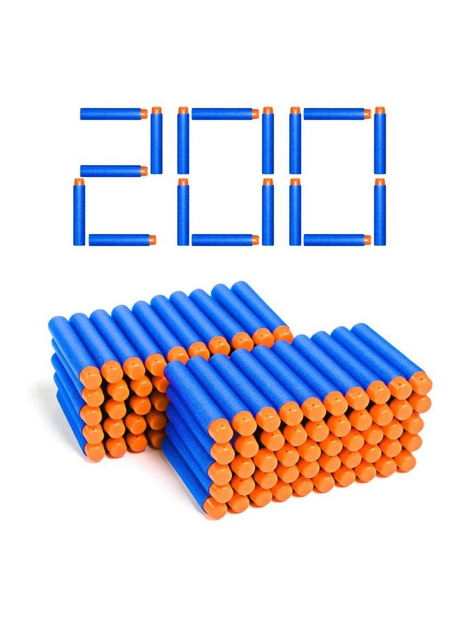 200 Dart Bullets Refill Pack For Nerf N Strike Elite 2.0 Series Compatible With All Elite Blasters Blue