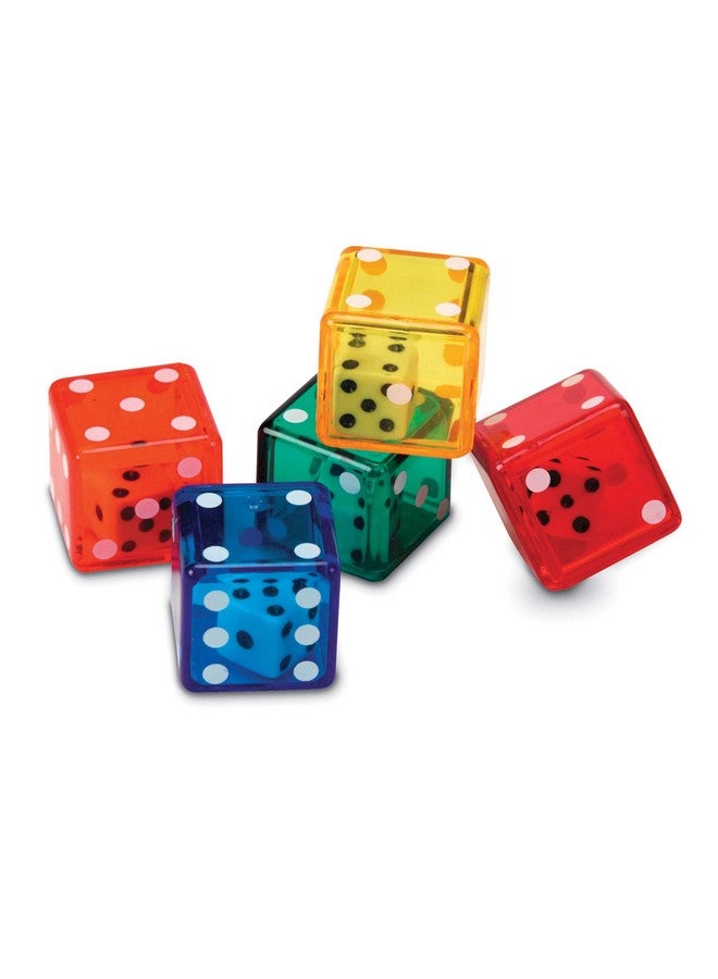 Dice In Dice Bucket Math Toy Manipulative Set Of 72 Ages 6+ Multicolor 3/4 W In