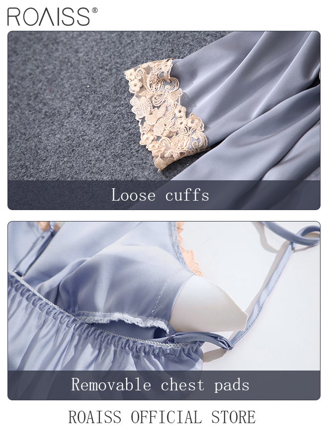 5-Pack Women's Pyjama Set Sling with Chest Pad Nightdress Sweet Sleepwear Home Wearing Clothes Suits Ladies Floral Printing Nightwear Lingerie Robe Underwear Shorts Summer Spring