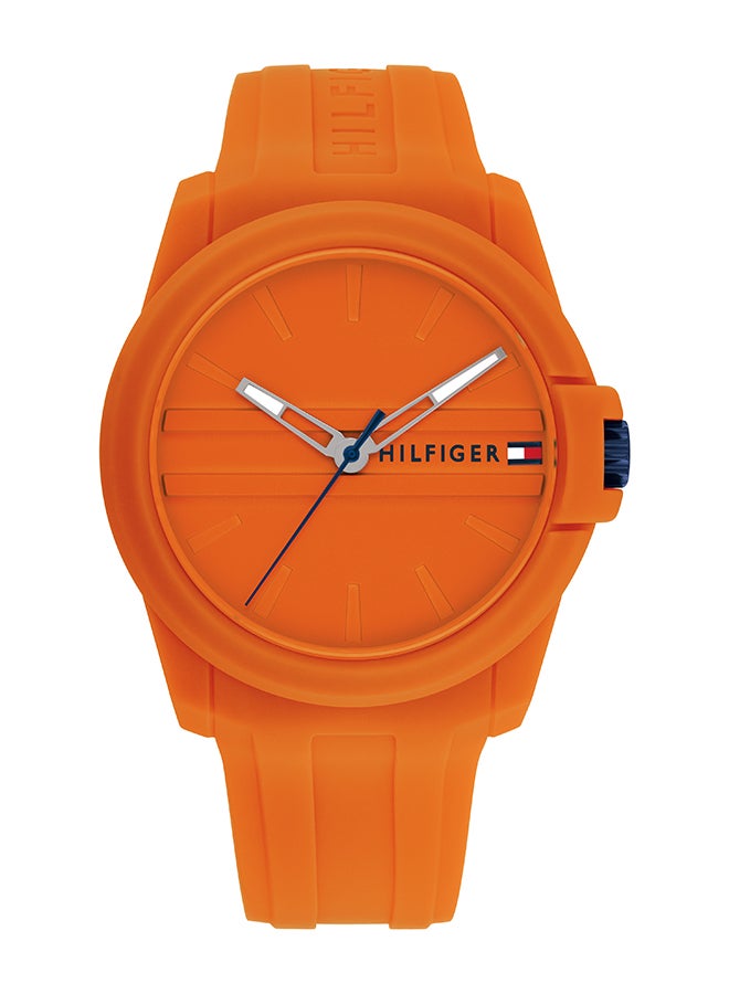 Men's Analog Round Shape Silicone Wrist Watch 1710597 - 44 Mm