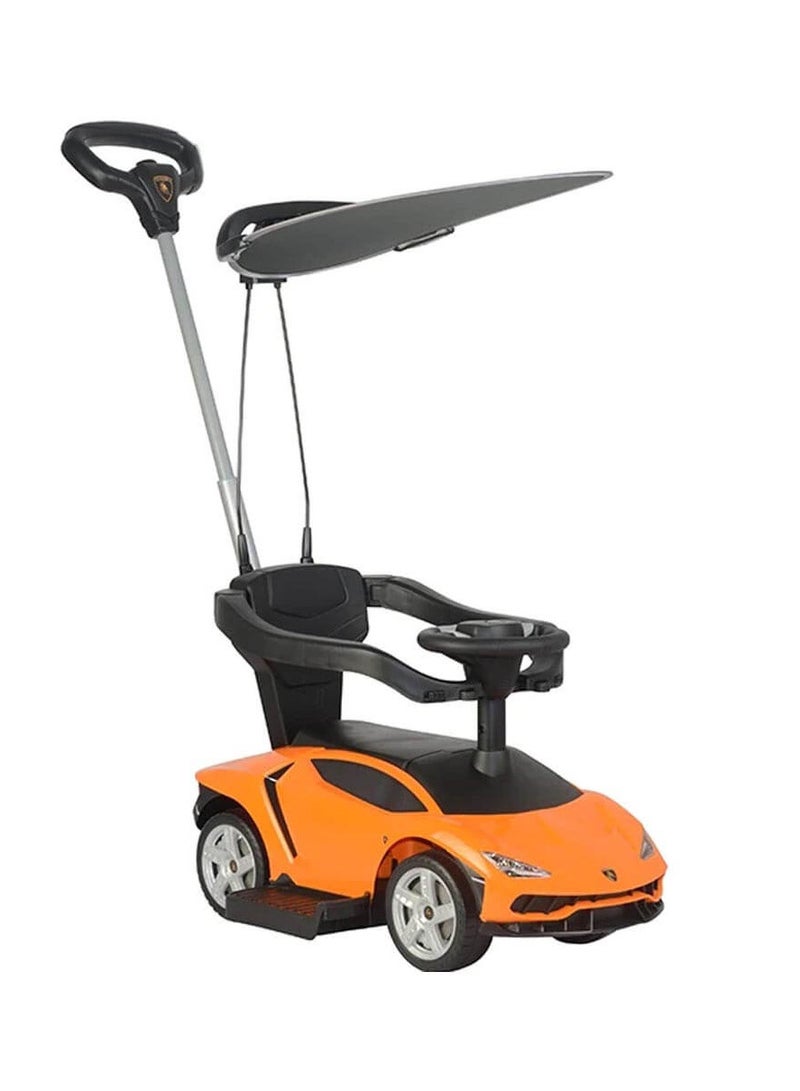 Lamborghini Kids Pusher Car umberlla with handle - Orange