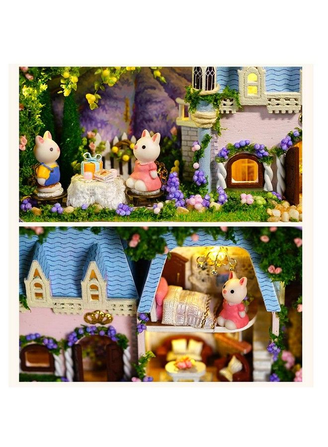 3D Wooden Dollhouse Miniature Diy Doll House Kit With Furniture 1:24 Diy Box Theater Kit(Pack Of 3)