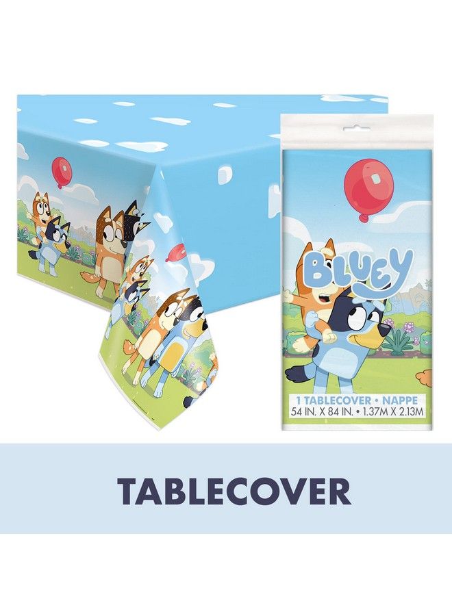 Bluey Birthday Party Supplies And Decorations With Bluey Tablecover Bluey Plates Bluey Cups Bluey Napkins Button