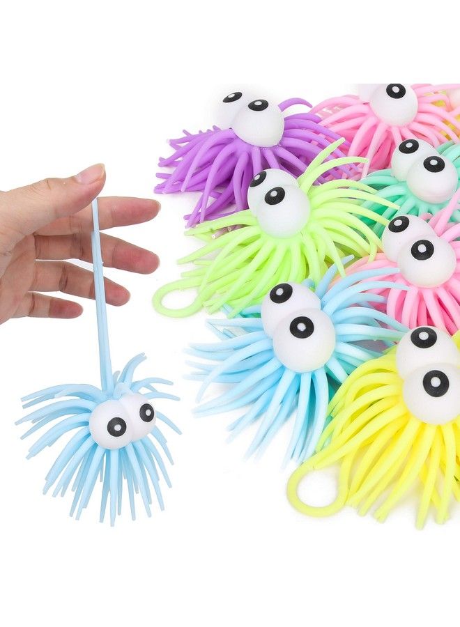 12 Pcs Stress Relief Sea Urchin Puffer Balls Light Up Spiky Sensory Toy Fidget Balls Glow In The Dark Party Supplies