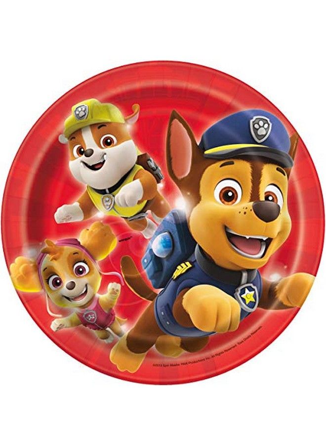 Paw Patrol Birthday Party Supplies Decoration Bundle Pack Includes 16 Dessert Cake Paper Plates 16 Napkins 1 Table Cover 1 Party Banner (Bundle For 16)