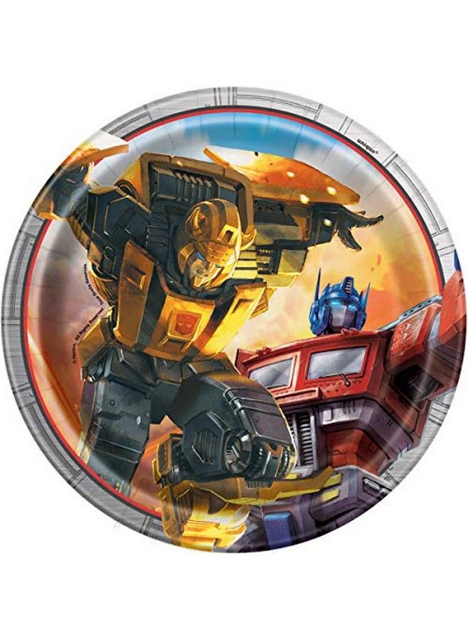 Transformers Party Supplies Bundle Pack Includes Dessert Cake Paper Plates 24 Count