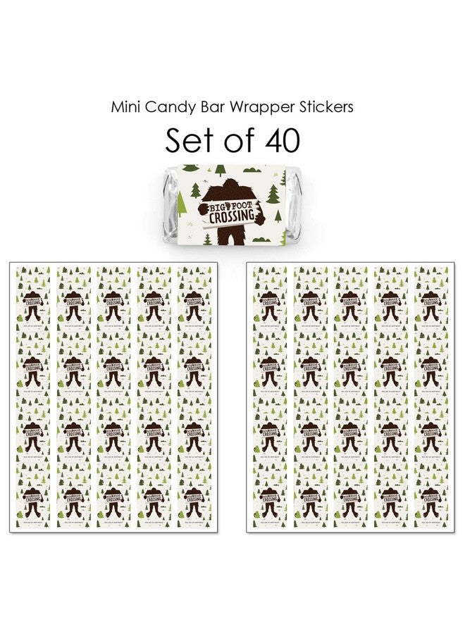 Sasquatch Crossing Mini Candy Bar Wrapper Stickers Bigfoot Party Or Birthday Party Small Favors 40 Count