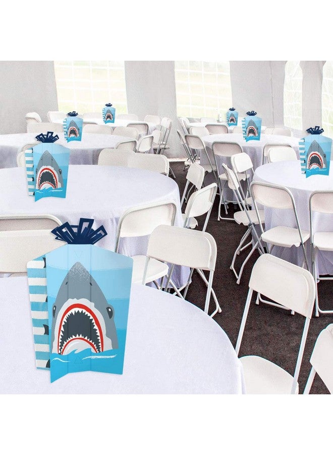 Shark Zone Table Decorations Jawsome Shark Party Or Birthday Party Fold And Flare Centerpieces 10 Count