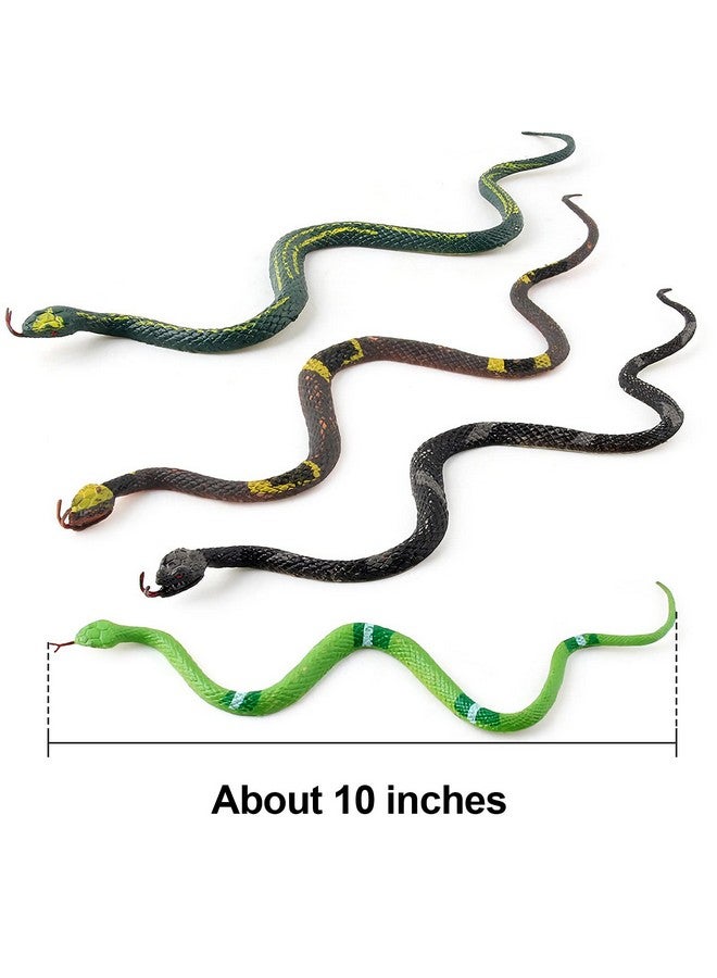 Fake Snakes 12 Inches Rubber Snake Realistic Toy Snake 12 Pcs Plastic Snakes 6 Great As Garden Props To Scare Birds Squirrels Mice Pranks And Halloween Decoration