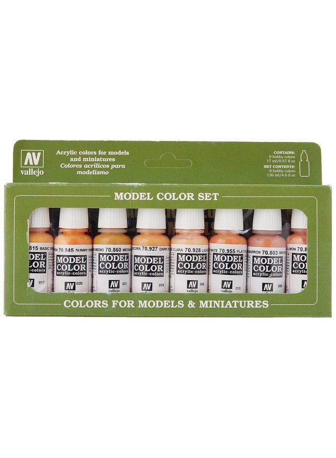 FaceSkin Colors Paint Set 8Colors 17Ml 0.5 Fl Oz (Pack Of 8)