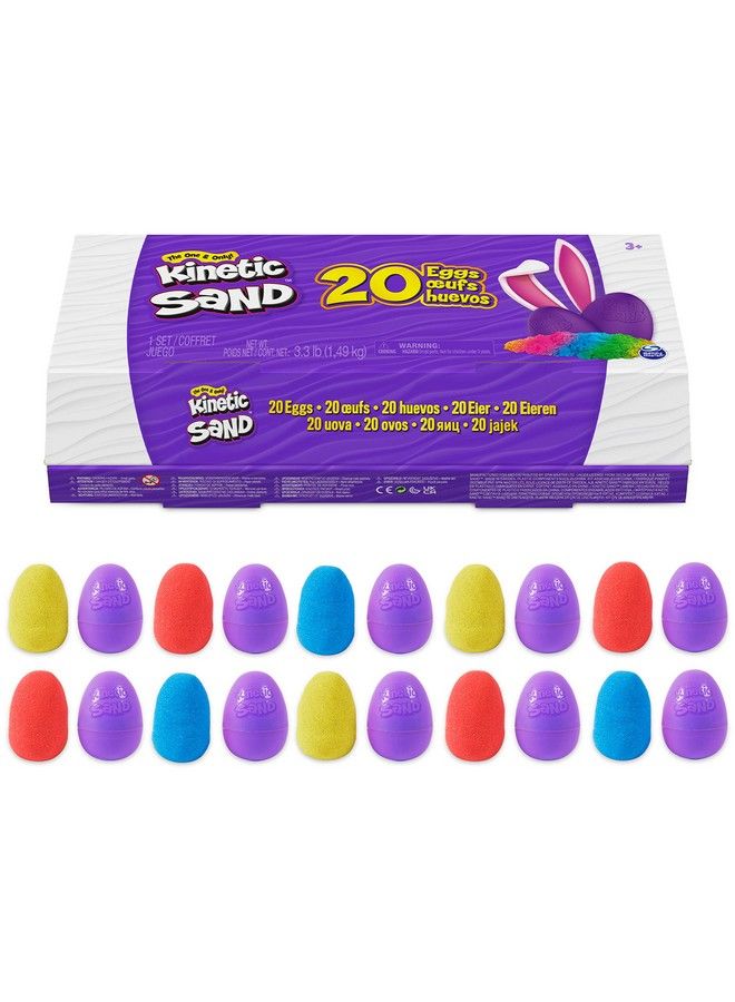 20 Pack Eggs With Red Yellow And Blue Play Sand Goodie Bag Toys Sensory Toys For Kids